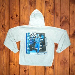Vintage Hanes Cory Eliason #26 Rudeen Racing Mens‎ White/Gray Sweater Large